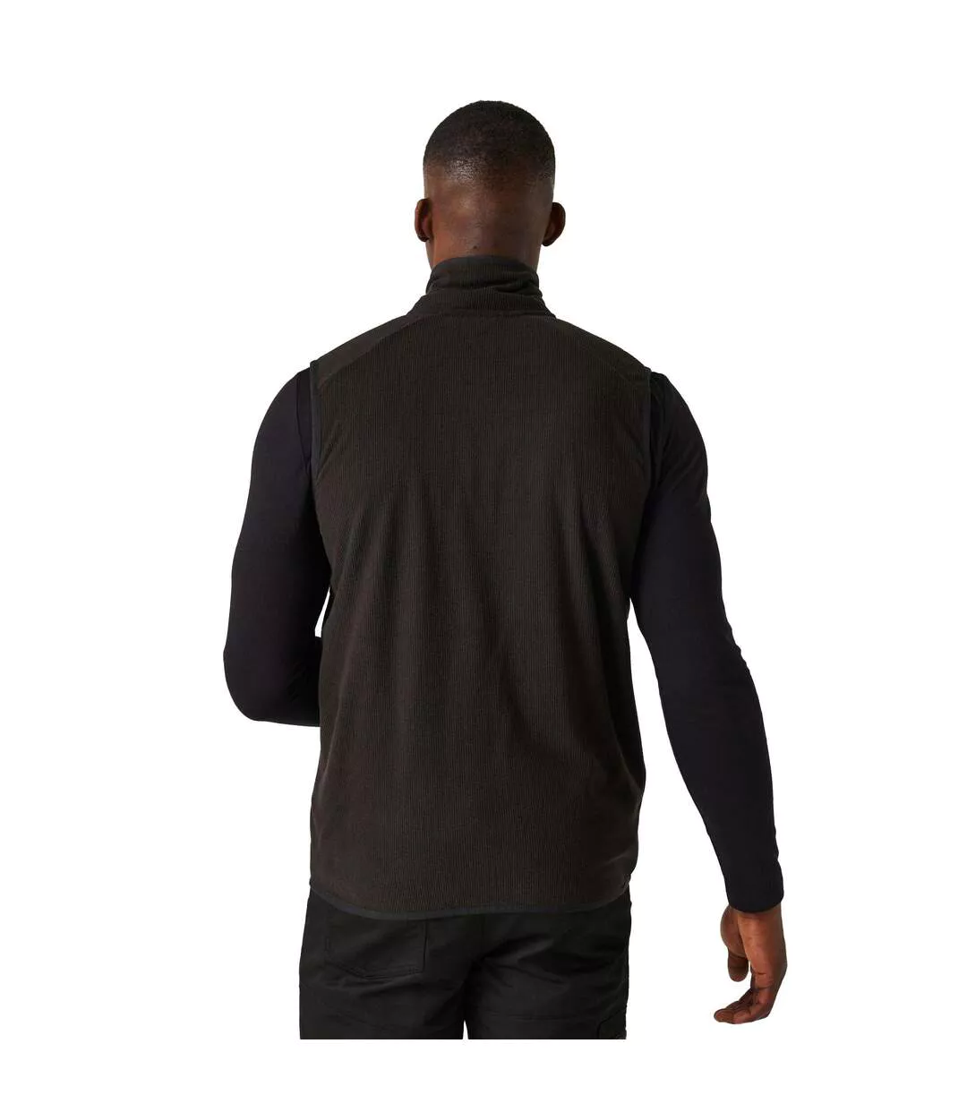 Mens Navigate Fleece Gilet Black Orange Pop Regatta-4