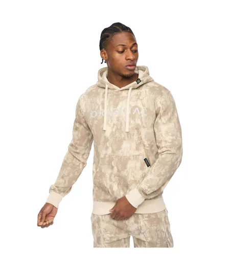 Mens Bardon Hoodie Light Stone Crosshatch