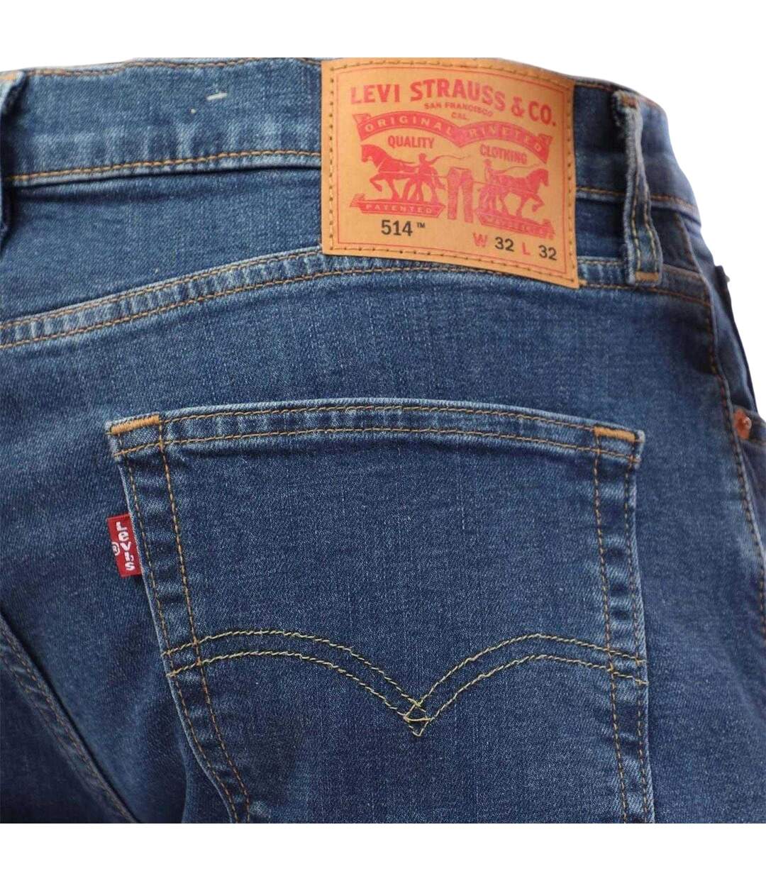 Mens Straight Leg Slim Jeans Blue Levis-4
