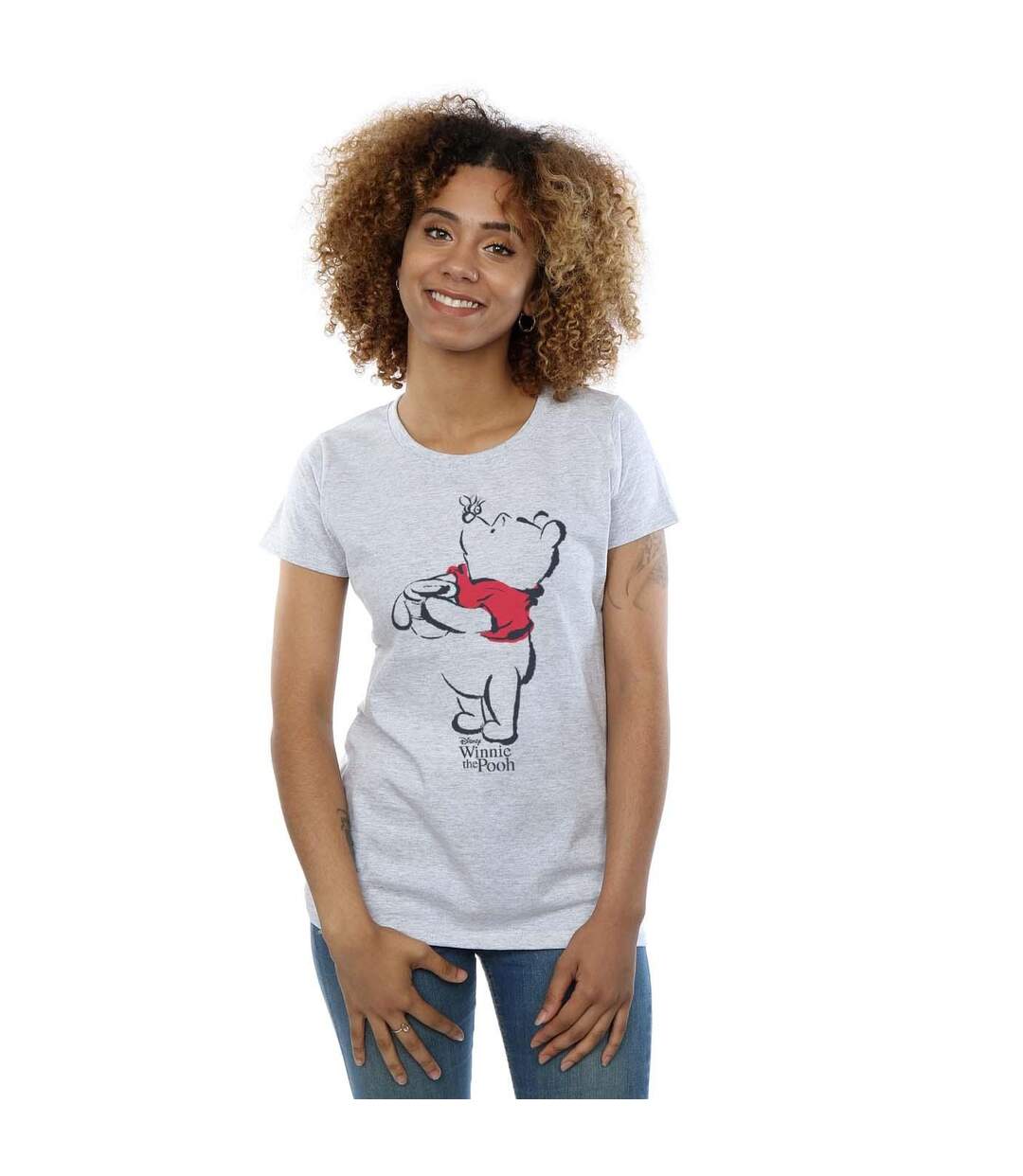 Disney T-shirt en coton Winnie The Pooh - Femme/Ladies (Gris sportif) - UTBI44839-2