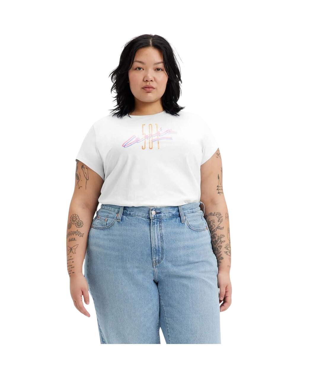 T-shirt authentic femme blanc Levis-1