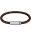 Mens Ares Leather Bracelet One Size Silver Boss-1
