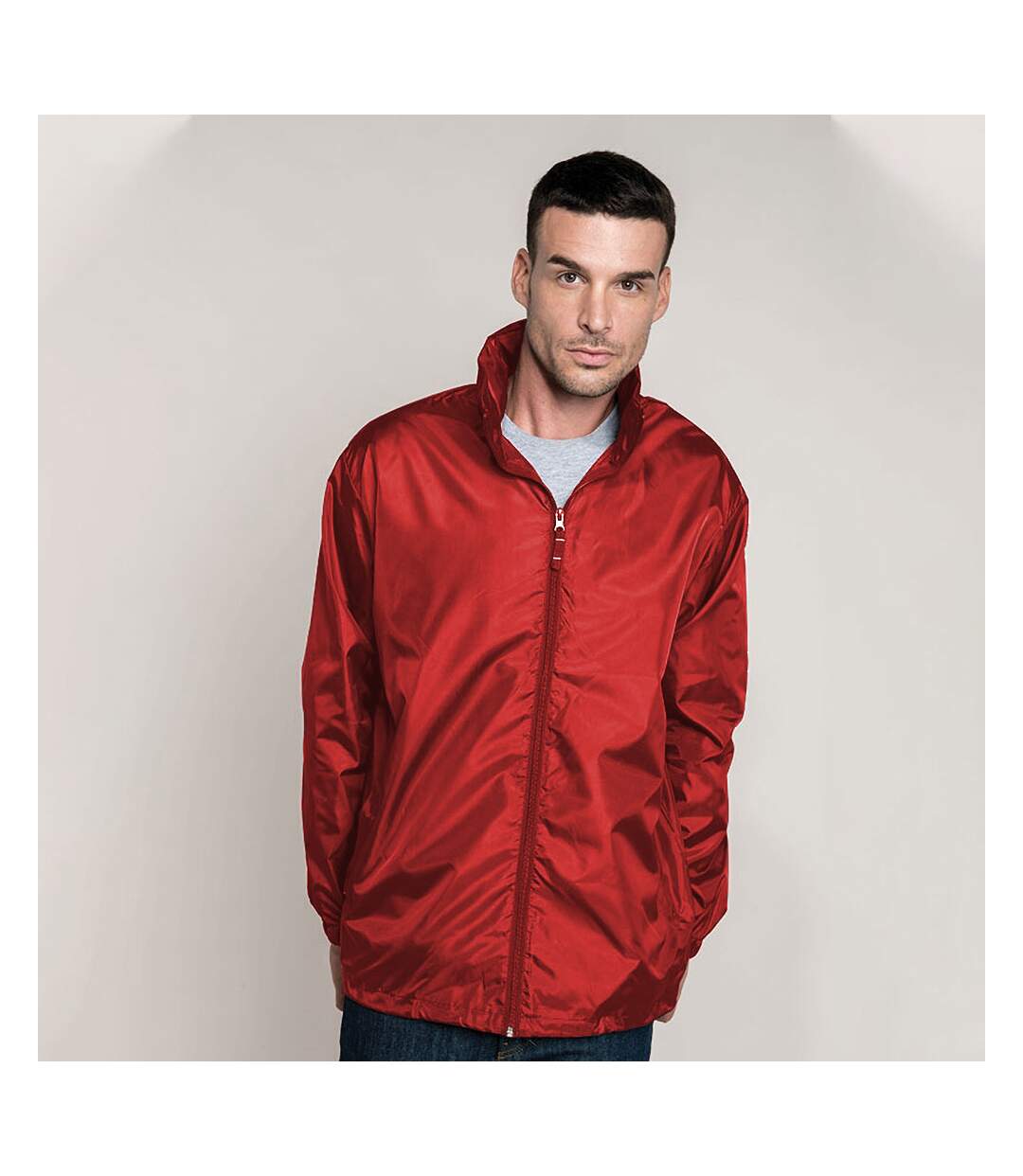 Veste coupe-vent homme rouge Kariban