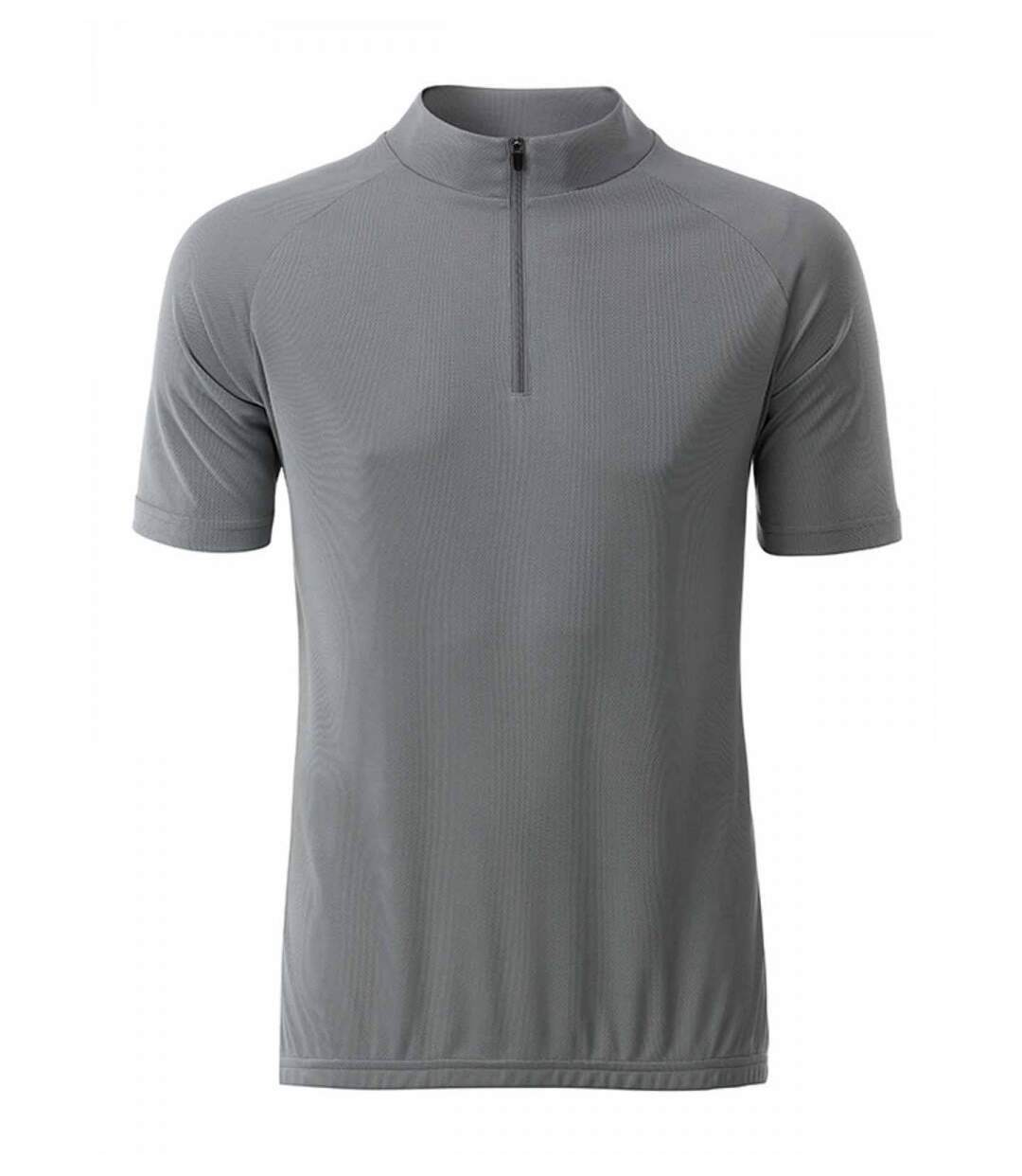 maillot cycliste zippé - HOMME - JN512 - gris argent