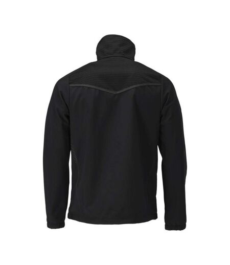 Mens Customised Soft Shell Jacket Black Mascot
