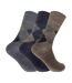 3 Pack Mens Non Elastic Lambs Wool Blend Socks with Loose Top-1