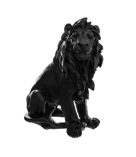 Statuette Déco Lion Ewen 31cm Noir