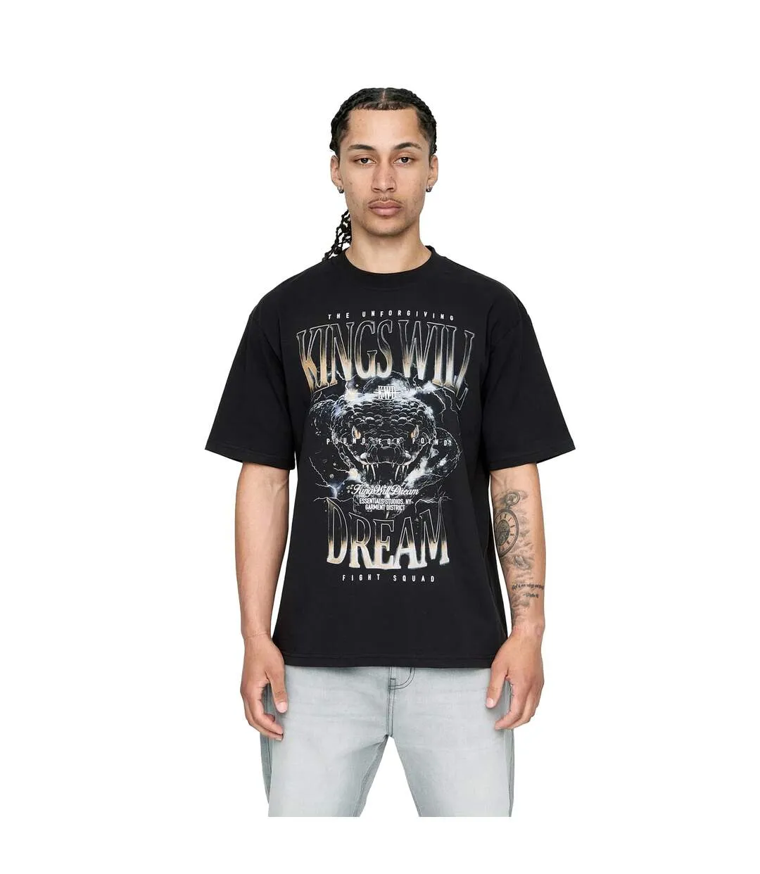 T-shirt Studio Snake Eyes Homme Noir Kings Will Dream-2