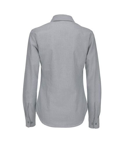B&C Ladies Oxford Long Sleeve Shirt / Ladies Shirts & Blouses (Silver Moon) - UTBC115
