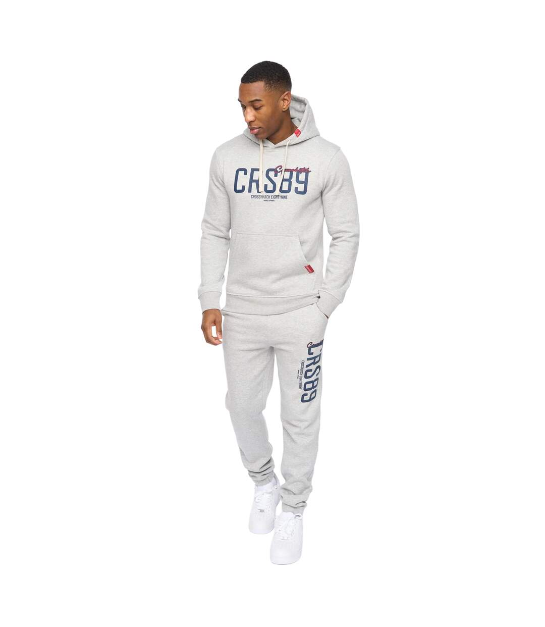 Sweat à capuche ellsworth homme gris chiné Crosshatch-3