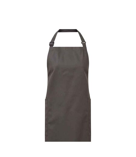 Organic fairtrade certified recycled full apron one size dark grey Premier