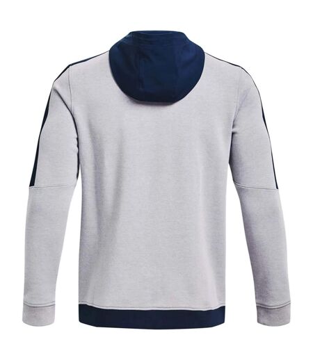 Mens Threadborne Full Zip Hoodie Grey Under Armour