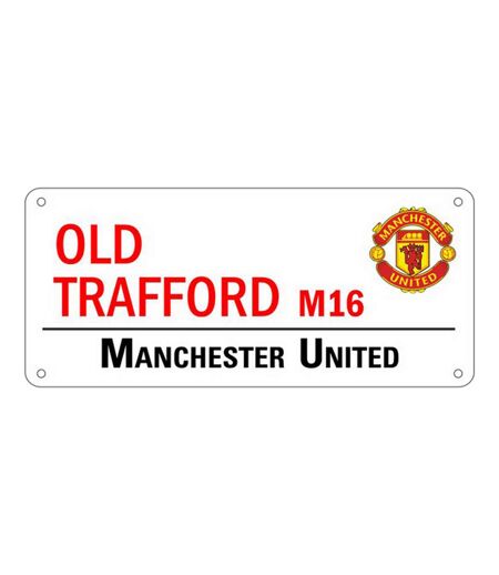 Manchester United FC Official Old Trafford Steel Street Sign (Red) (One Size) - UTSG10842