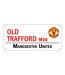 Manchester United FC Official Old Trafford Steel Street Sign (Red) (One Size) - UTSG10842