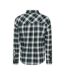 Mens trace flannel long-sleeved shirt khaki green Mountain Warehouse