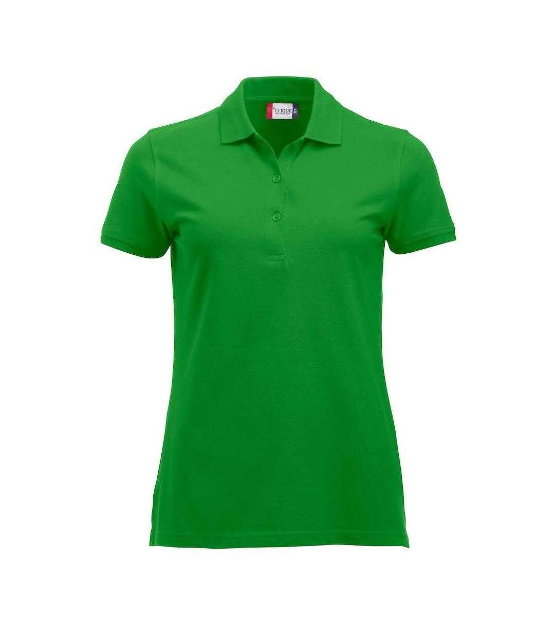 Womens/ladies Marion Polo Shirt Apple Green Clique-1