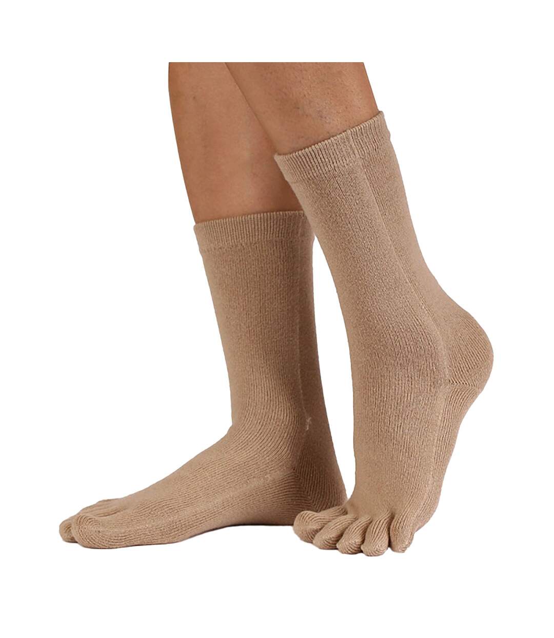 TOETOE - Unisex Mid Calf Soft Cotton Toe Socks-2