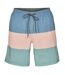 Mens Smu Colour Block Swim Shorts Blue Peach Green Hurley-2