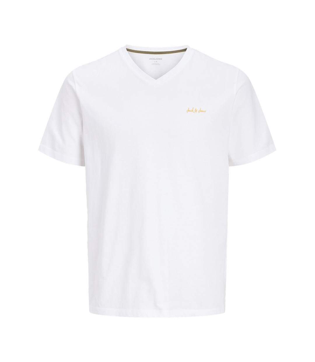 T-Shirt blanc homme jack & jones jjblaze-1