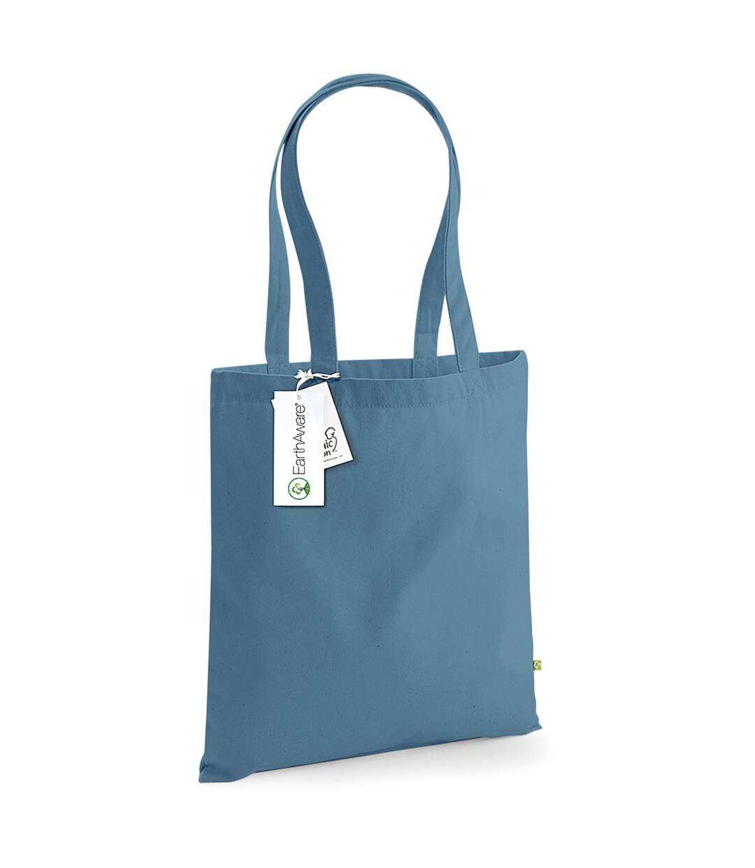 Earthaware Sac De Courses En Coton Organique Taille Unique Bleu Ardoise Westford Mill-3