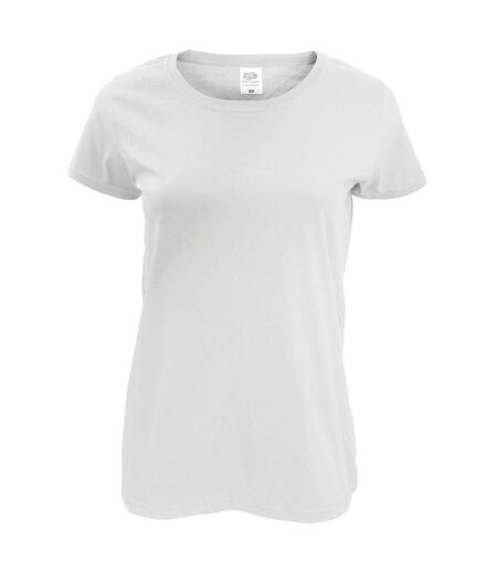 Fruit Of The Loom Womens/Ladies Short Sleeve Lady-Fit Original T-Shirt (White)