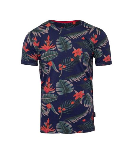 T-shirt marine/rouge homme la maison blaggio fleur - 3xl