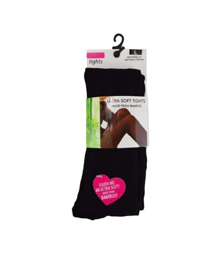 Collant Bambou | 2 Paires Collant Noir Opaque pour Femme