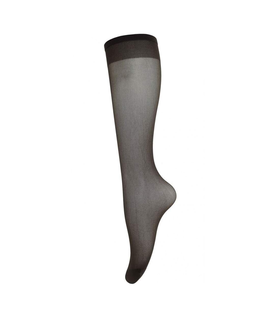 Bas Montant Aux Genoux 3 Paires Femme Orge Noire Joanna Grey-2