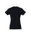 Womens/ladies Plain T-shirt Black Clique-2