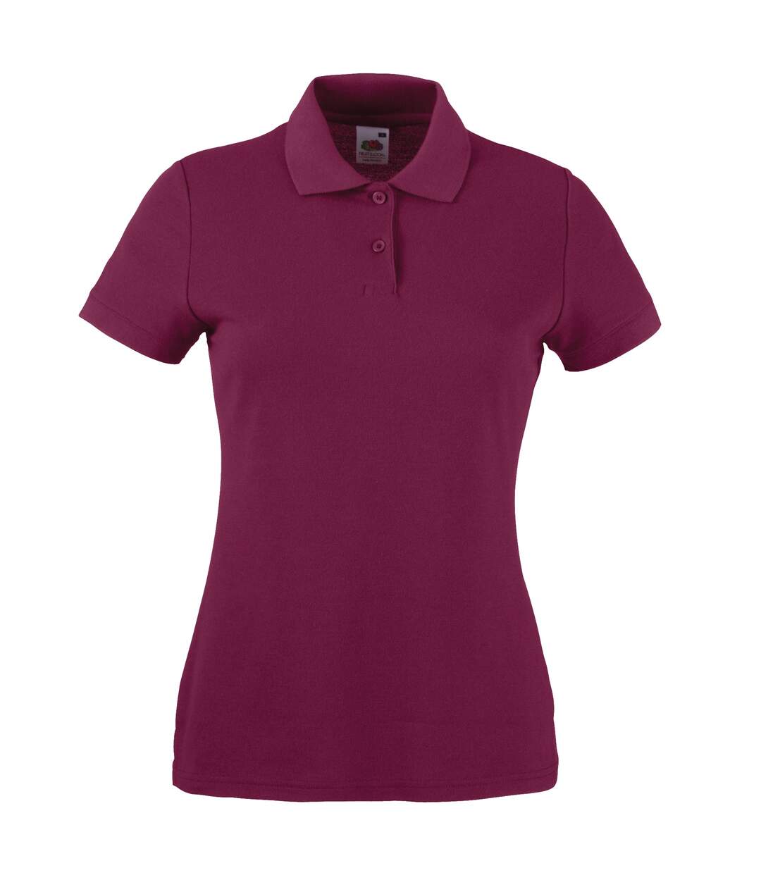 Polo femme bordeaux Fruit of the Loom-1