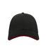 Atlantis Liberty Sandwich Heavy Brush Cotton 6 Panel Cap (Black/Red) - UTAB193