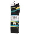 Wild Feet - 5 Pk Mens Striped Bamboo Dress Socks