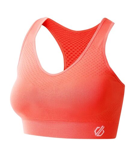 Brassière de sport dont sweat it femme pêche foncée Dare 2B