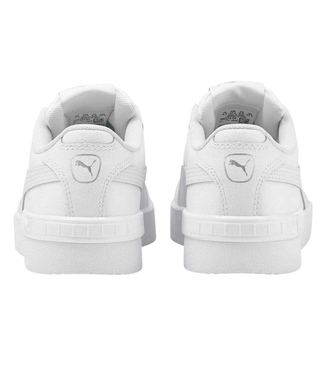 Womens/ladies Jada Platform Trainers White Puma-2