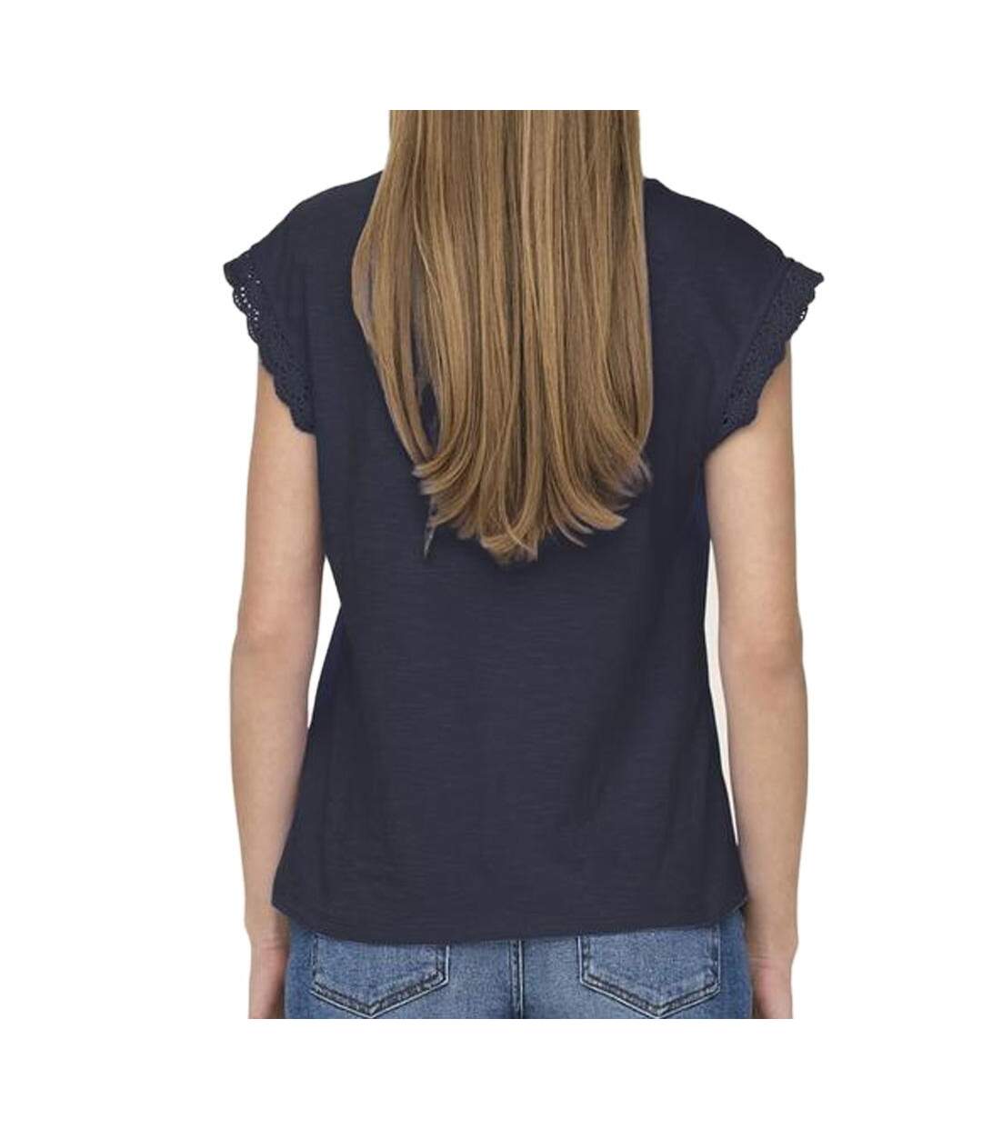 T-Shirt marine femme jdy salva-2