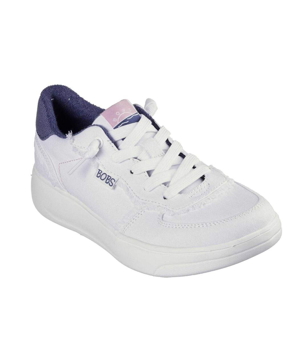 Womens/ladies Skipper Hi Canvas Trainers White Skechers-2