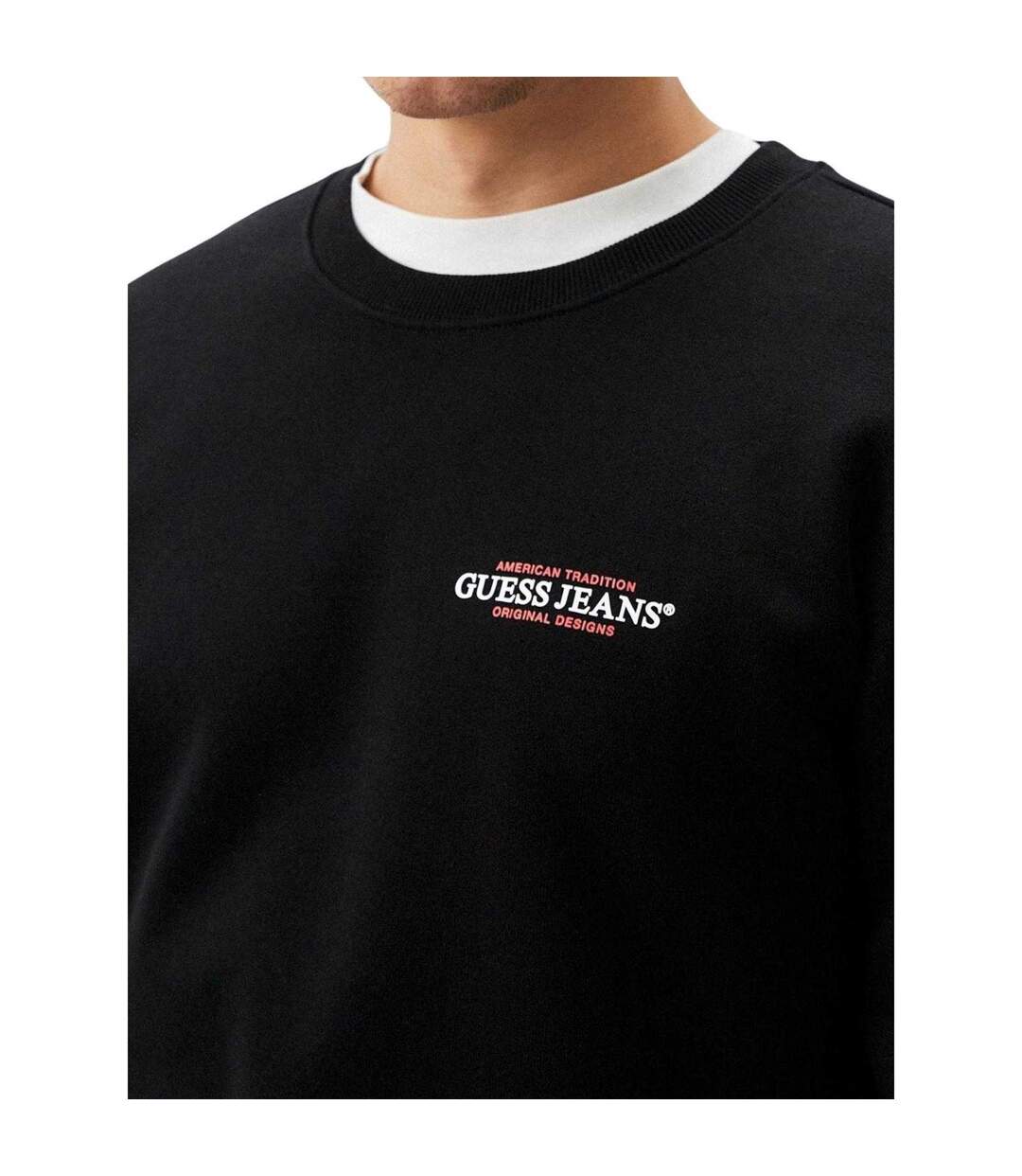 Sweat Homme Noir Guess-4