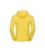 Russell Colour Mens Hooded Sweatshirt / Hoodie (Yellow)