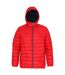 2786 Mens Hooded Water & Wind Resistant Padded Jacket (Red/Navy) - UTRW3424