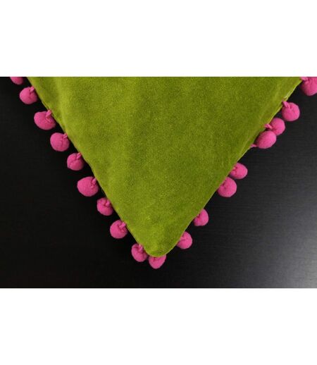 Riva Home Velvet - Housse de coussin (Vert/Fuchsia) - UTRV919