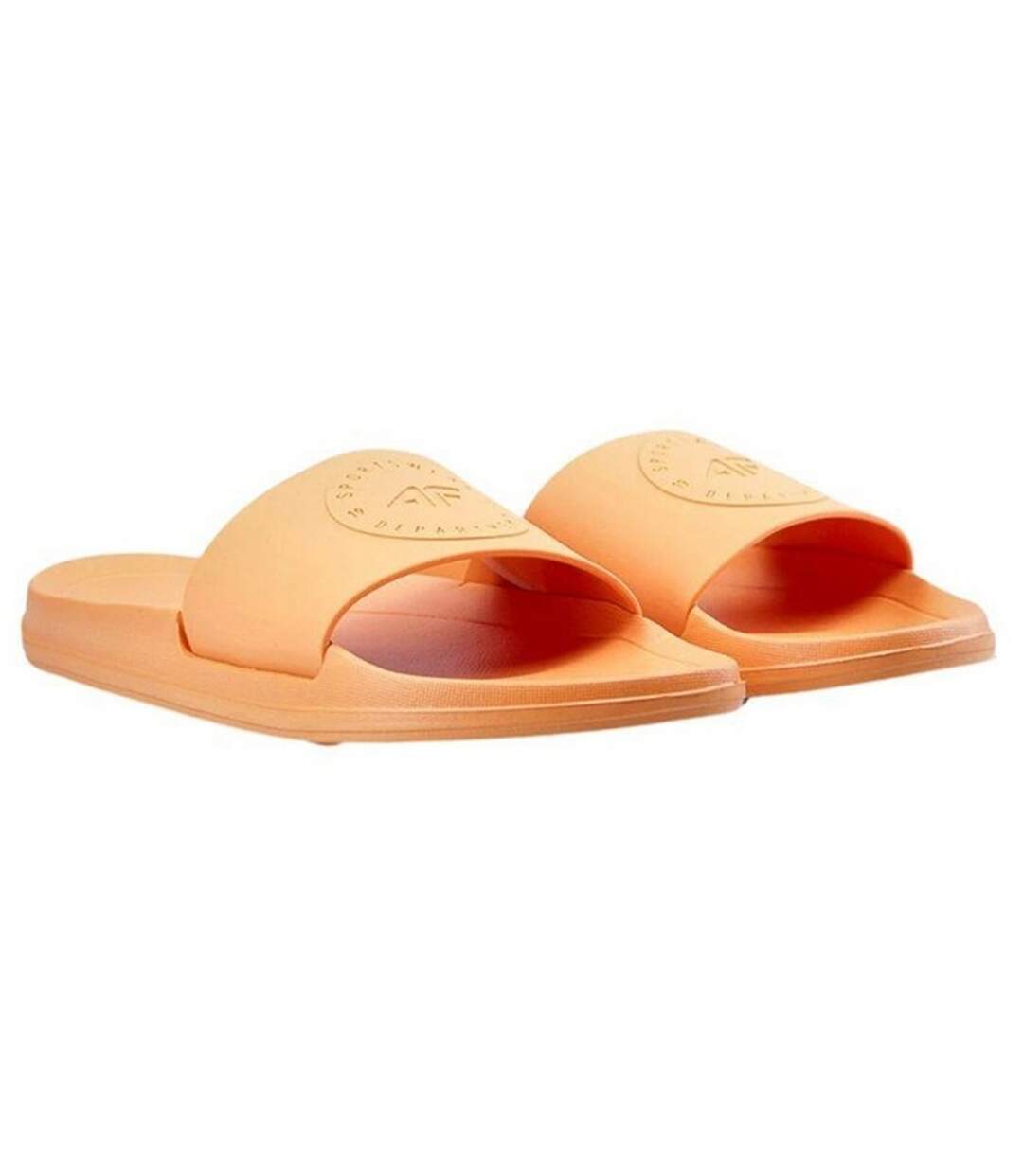 Claquettes Style Logo F045a Femme Orange 4F-1