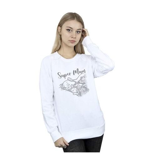 Disney - Sweat CLASSICS MARIE SUPER MUM - Femme (Blanc) - UTBI14279
