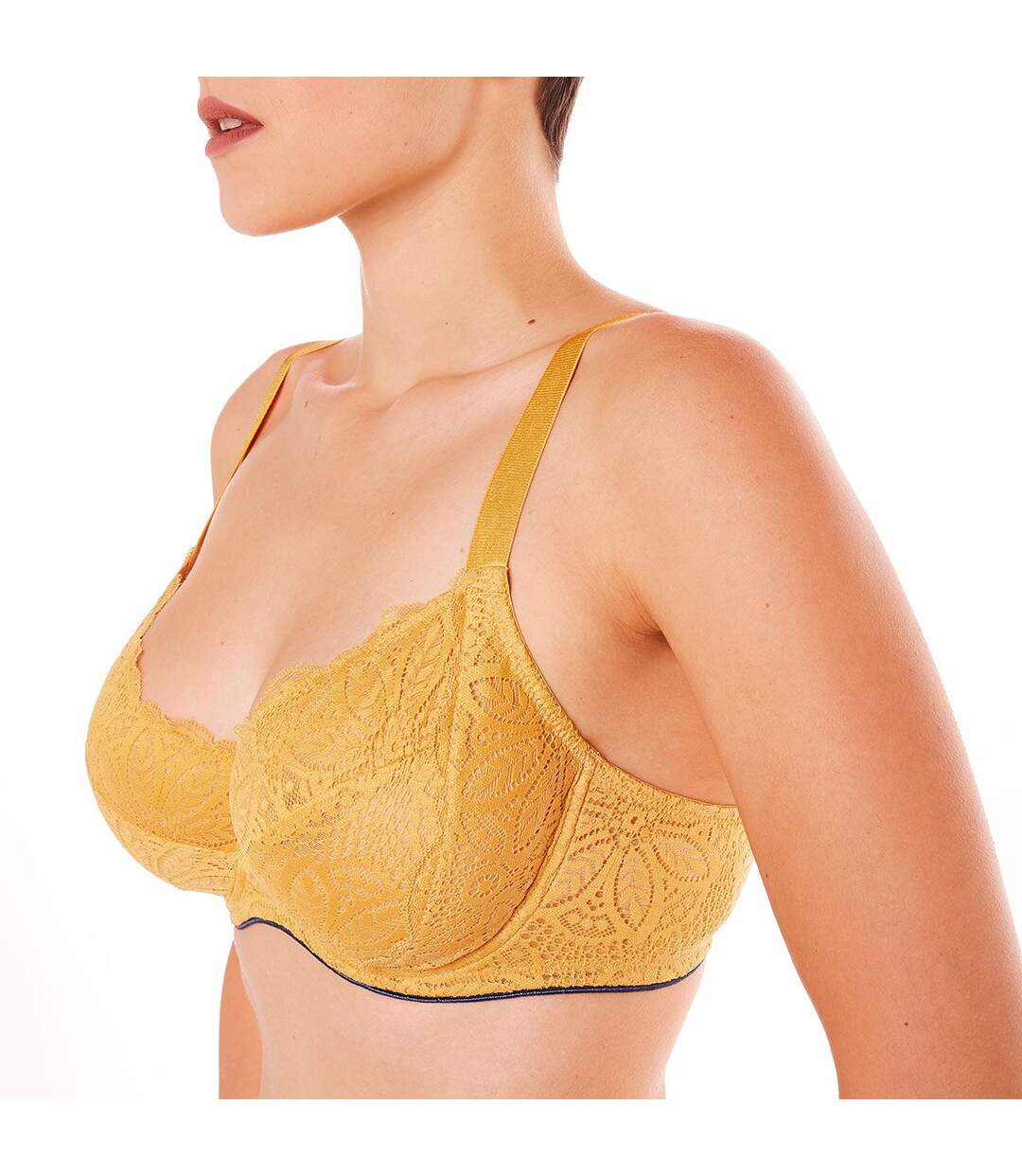 Soutien-gorge grand maintien jaune Zazie-2