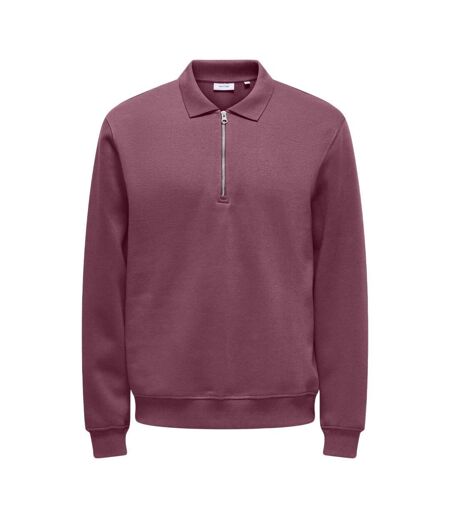 Sweat 1/2 bordeaux homme only & sons abbott - l