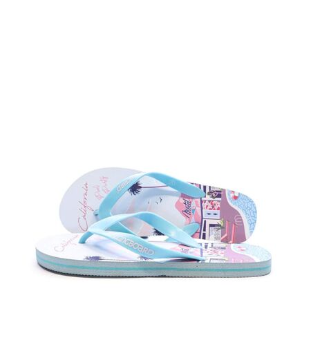 Tongs bleu/rose femme longboard calasi t