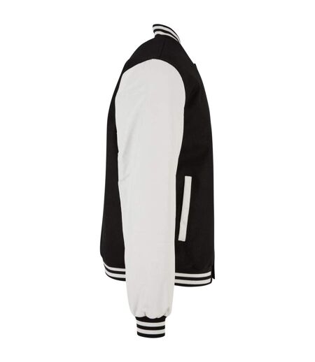 Blouson D'université Old School College Adulte Noir Blanc Build Your Brand