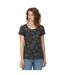 Regatta Womens/Ladies Filandra VI Abstract T-Shirt (Black) - UTRG7236