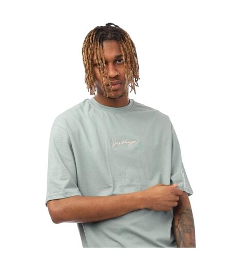 Mens Signature Logo Oversized T-shirt Moss Hype