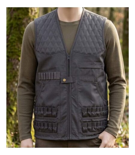 Gilet de Chasse LEDERTYS Spécial Munitions LY0204 – Cartouchière Haute Capacité, Carnier et Épaules Matelassées