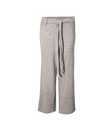 Womens/ladies meghan belted rib trousers grey marl Brave Soul